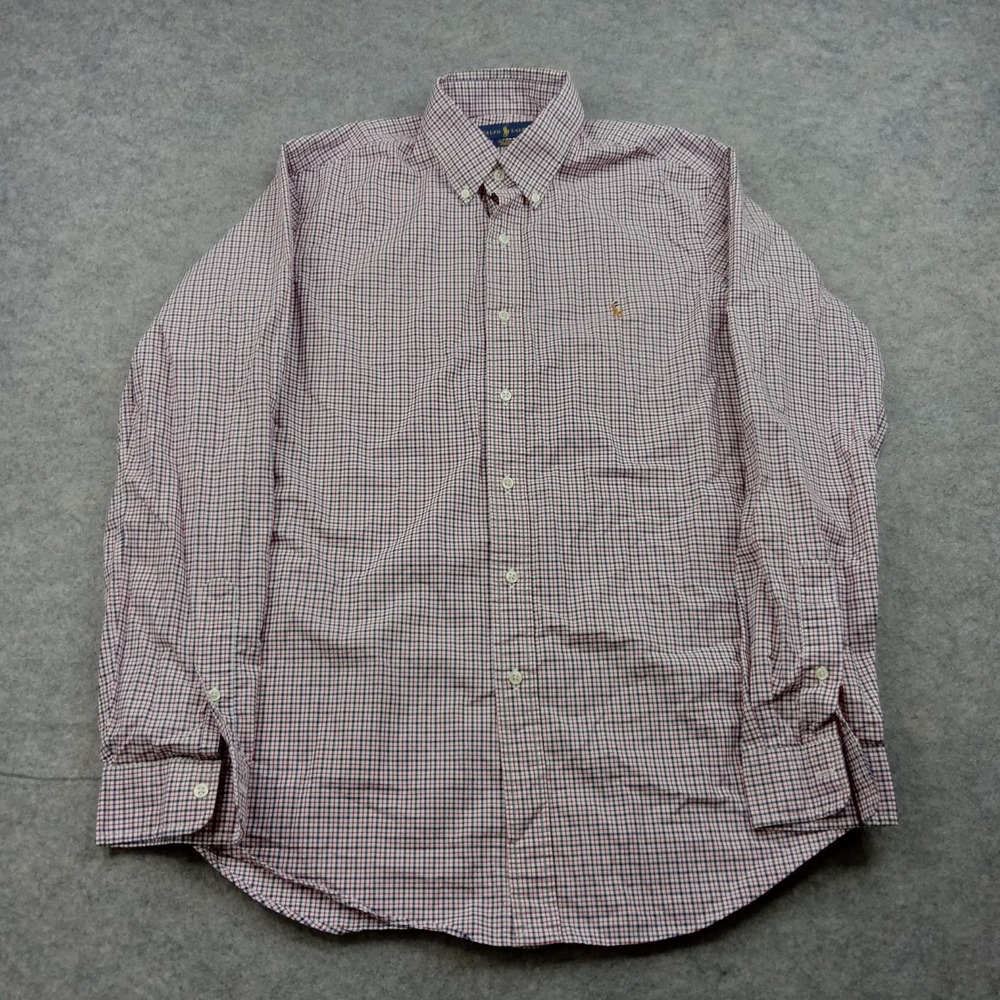 Ralph Lauren Shirt Mens Large Multicolor Check Stretch Button Down Long Sleeve